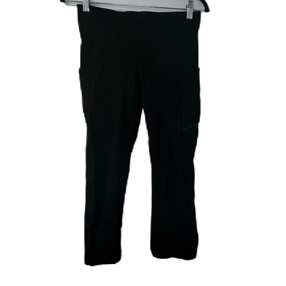 Lululemon tight 7/8 leggings with pockets sz 6 athletic sporty casual fun black